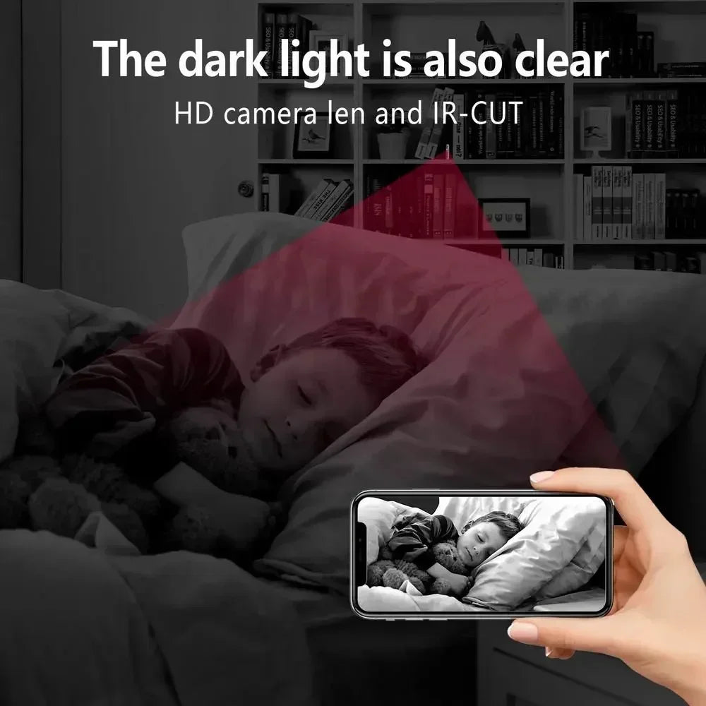 Compact 4K HD Mini Camera for Smart Home Security - Night Vision & Motion Detection