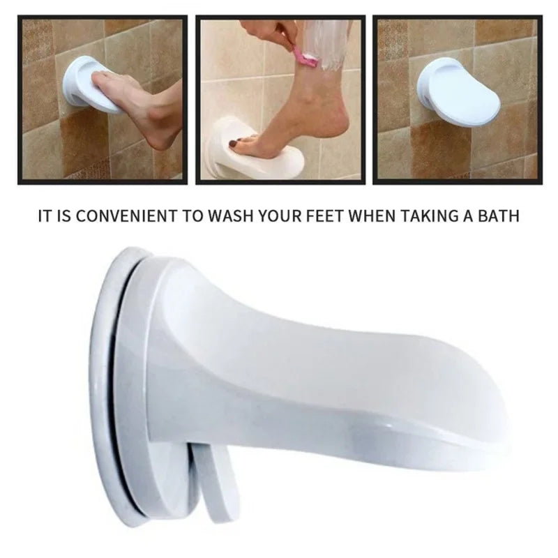 Non-Slip Shower Foot Rest for Shaving - Suction Cup Leg Step Aid with Grip Holder