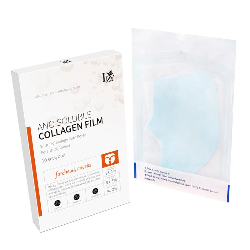 Pack of 5 Hydrolyzed Collagen Protein Gel Face Masks - Soluble Skin Care Treatment