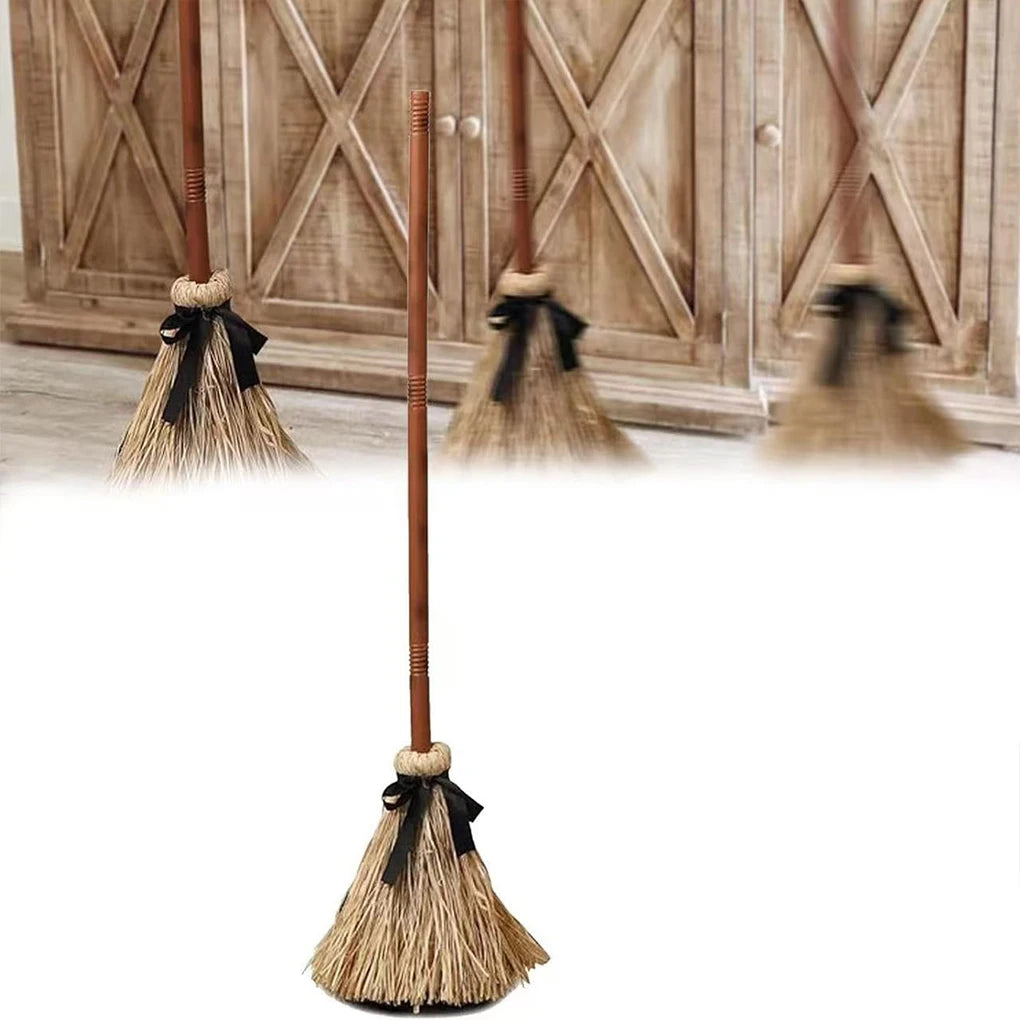 Floating Witch's Broom - Mobile Horror Decoration for Spooky Halloween Fun Indoors and Outdoors