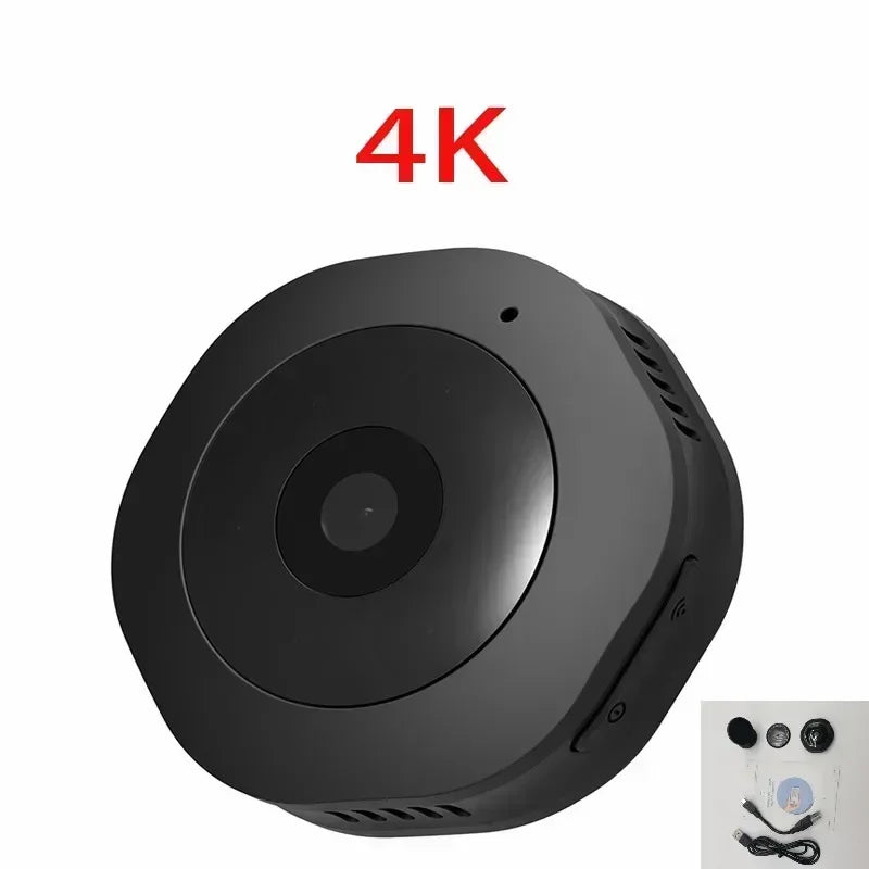 Compact 4K HD Mini Camera for Smart Home Security - Night Vision & Motion Detection