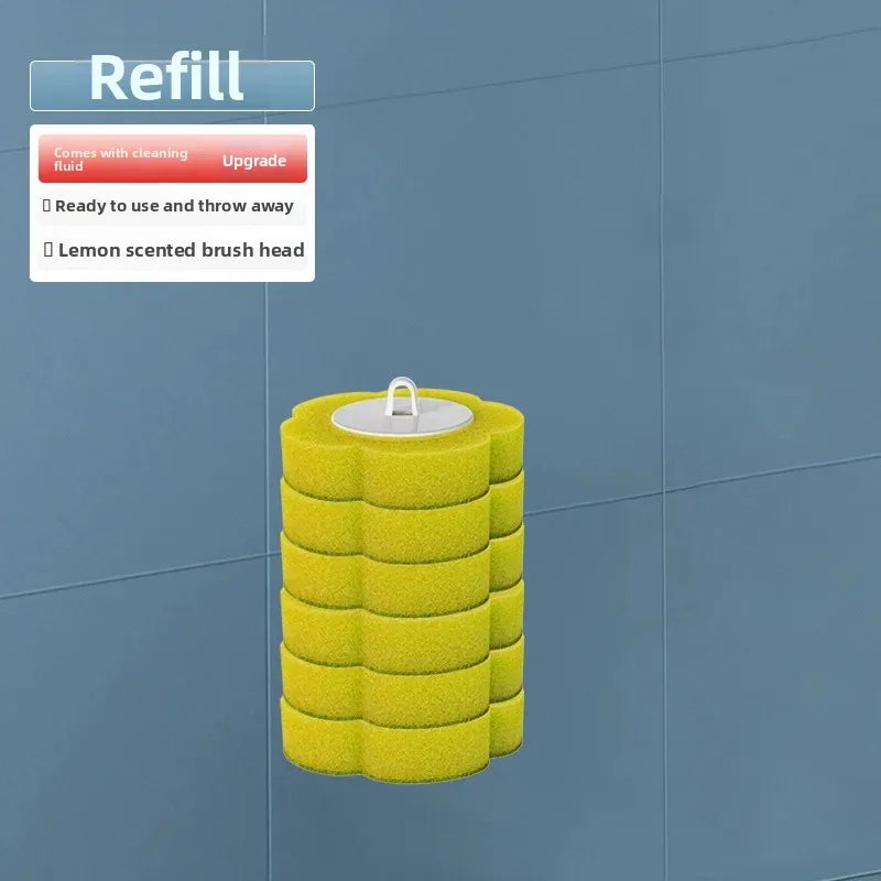 Eco-Friendly Disposable Cat Ear Toilet Brush - Wall-Mounted