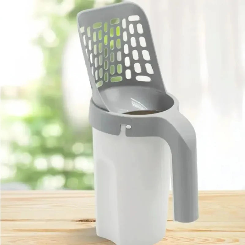 Large Capacity Plastic Cat Litter Scoop with Removable Sieve