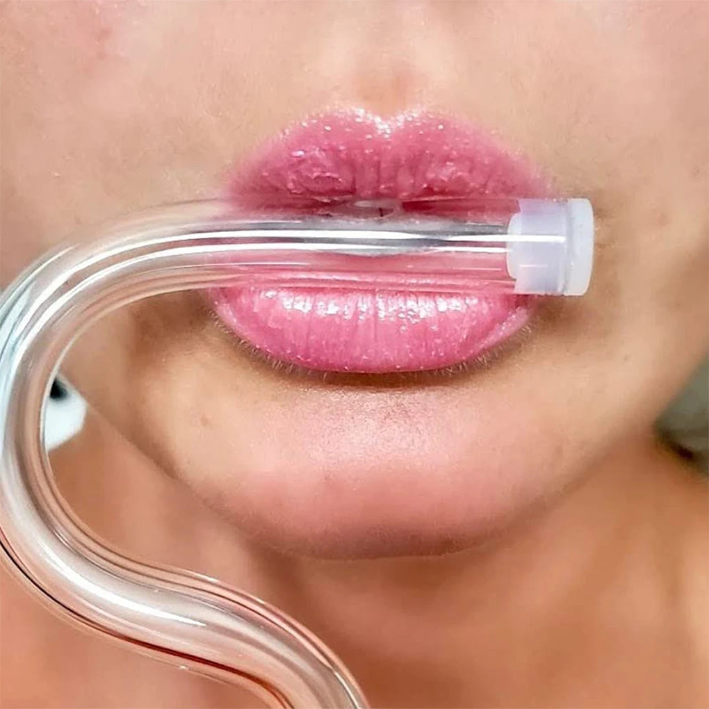 Reusable Flute-Style Anti-Wrinkle Drinking Straw - Lipstick Safe