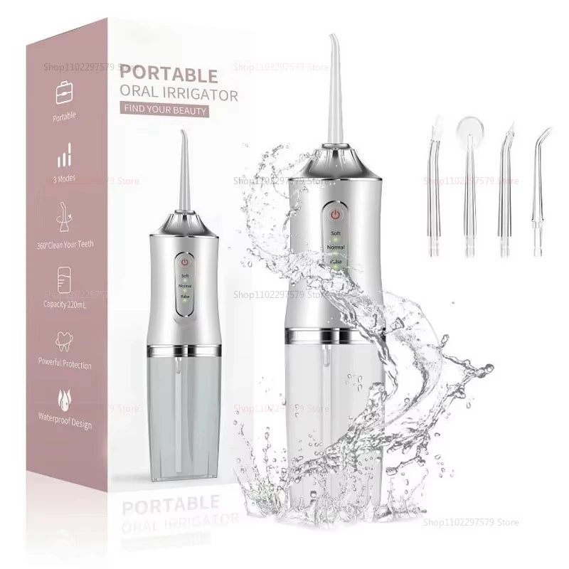 Rechargeable Portable Smart Electric Water Flosser - Dental Oral Irrigator for Effective Teeth Cleaning