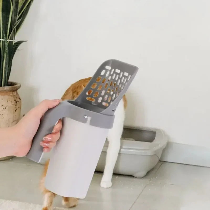 Large Capacity Plastic Cat Litter Scoop with Removable Sieve