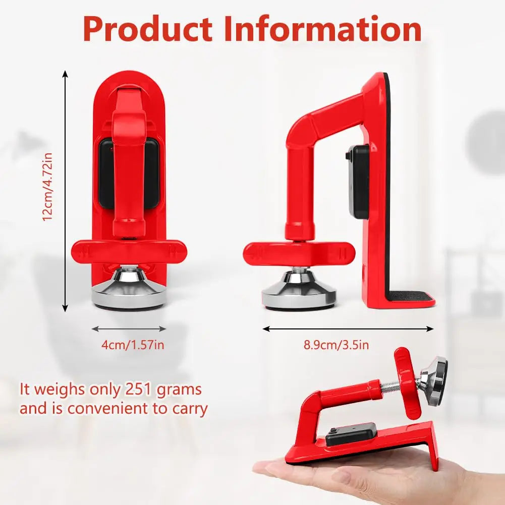 Portable Door Stop Alarm & Adjustable Non-Slip Door Jammer for Enhanced Personal Security