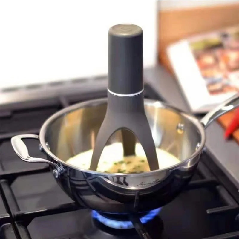 Rechargeable USB Automatic Pan Stirrer with Timer - Unique Kitchen Gadget