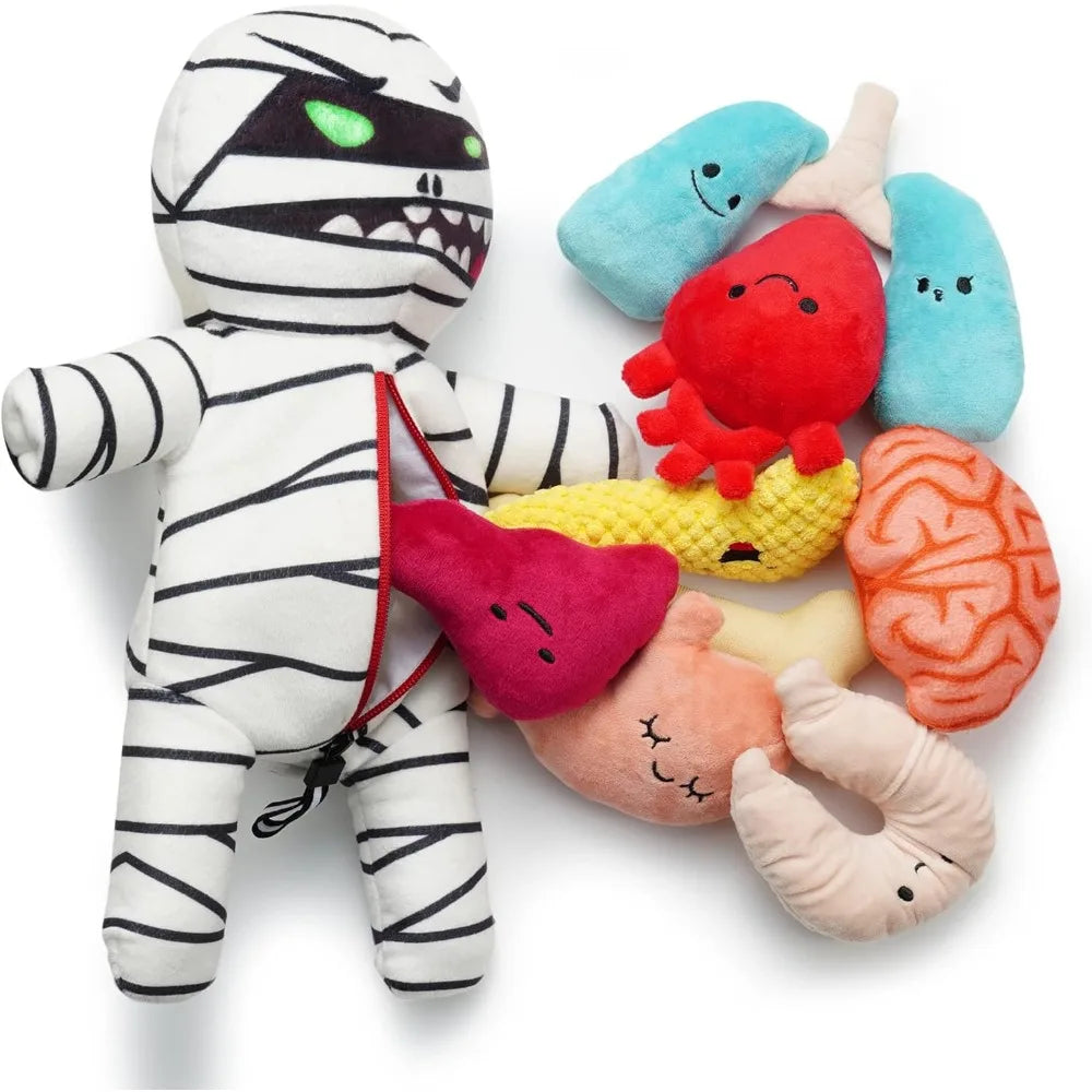 Humorous Plush Halloween Zombie Mummy Dog Toy with Squeaky Organs