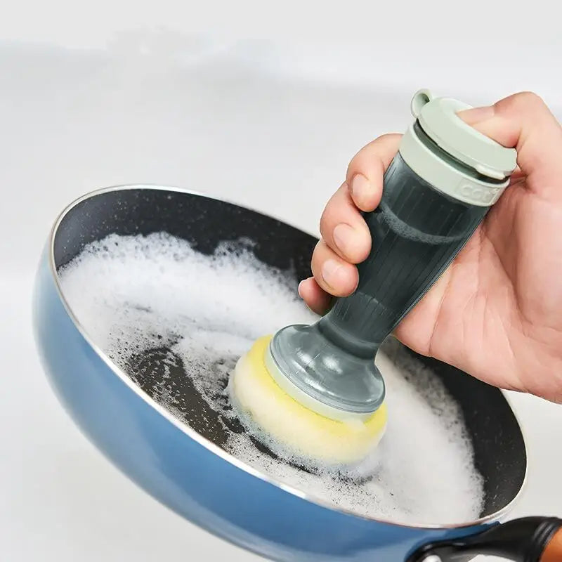 3-in-1 Magic Dishwashing Sponge and Cleaning Brush - Essential Household Cleaning Tool