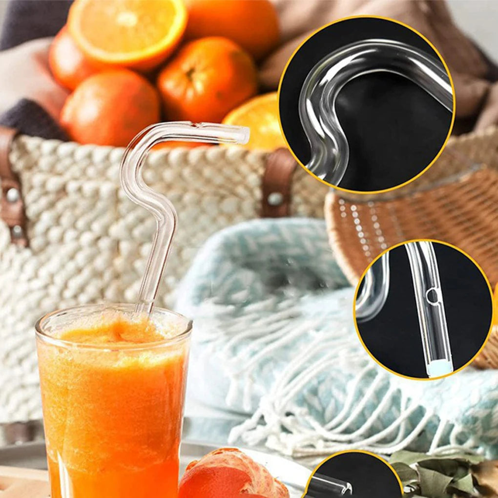 Reusable Flute-Style Anti-Wrinkle Drinking Straw - Lipstick Safe