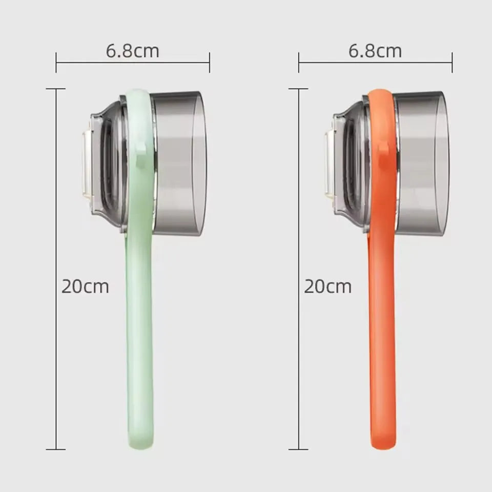 Versatile Vegetable and Fruit Peeler with Built-in Peel Storage