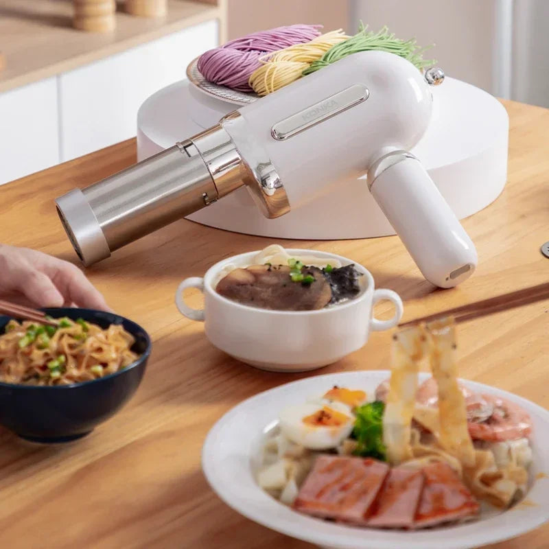 Electric Handheld Noodle Maker - Automatic Pasta Machine and Dough Roller for Home Use