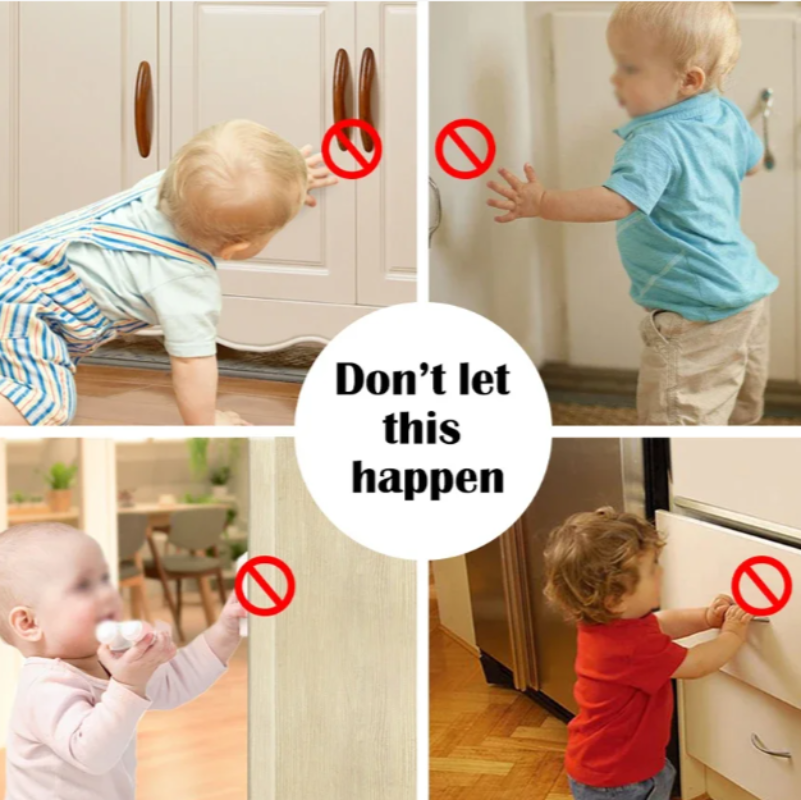 Invisible Magnetic Child Safety Lock - No Drilling or Screws Needed for Doors and Drawers