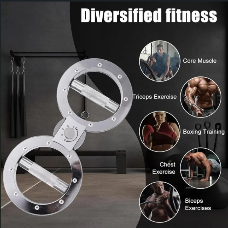 Ergonomic Stainless Steel Boxing Forearm Trainer - Hand Grip Arm Strengthener