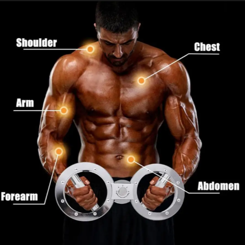 Ergonomic Stainless Steel Boxing Forearm Trainer - Hand Grip Arm Strengthener