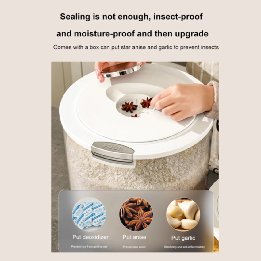 Thickened Food Storage Containers - Household Grade, Sealed, Insect-Proof, and Moisture-Resistant