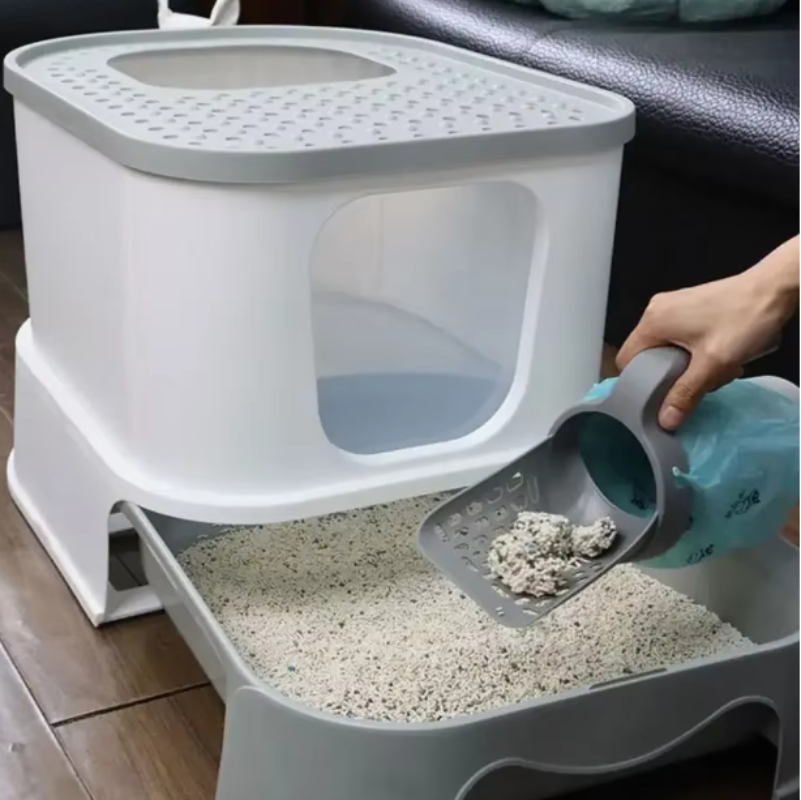 Large Capacity Plastic Cat Litter Scoop with Removable Sieve