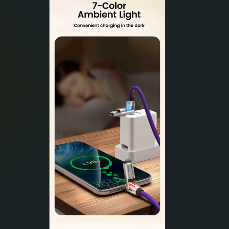 4-in-1 USB-C Fast Charging Cable: USB to Lightning & Dual Type-C Charger