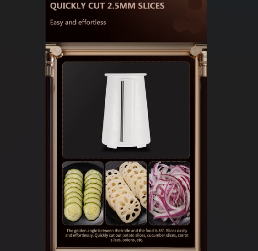 Versatile Kitchen Chopper & Rotary Cheese Grater - Manual Drum Grater, Food Processor