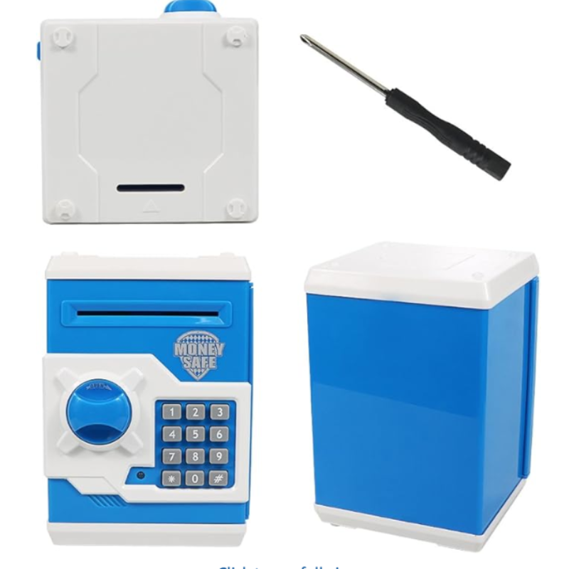 Digital Mini ATM Coin Bank with Password Protection for Savings