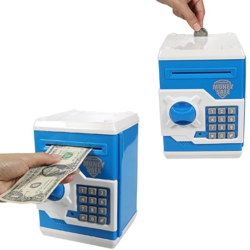 Digital Mini ATM Coin Bank with Password Protection for Savings