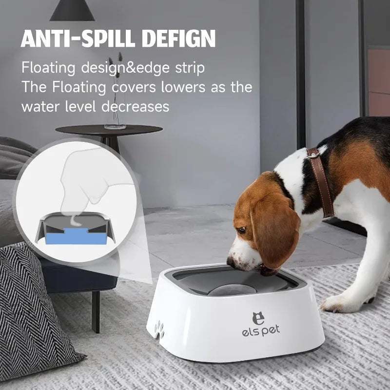 Anti-Spill Slow Feeder Water Bowl for Pets
