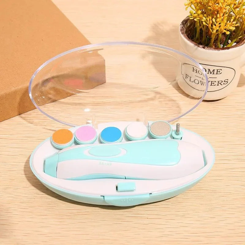 All-in-One Electric Baby Nail Trimmer and Manicure Set for Fingernails and Toes