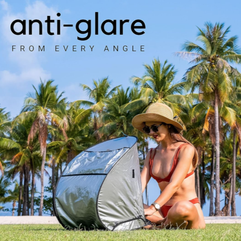 Portable Foldable Laptop Sun Shade - Outdoor Glare Protection Hood