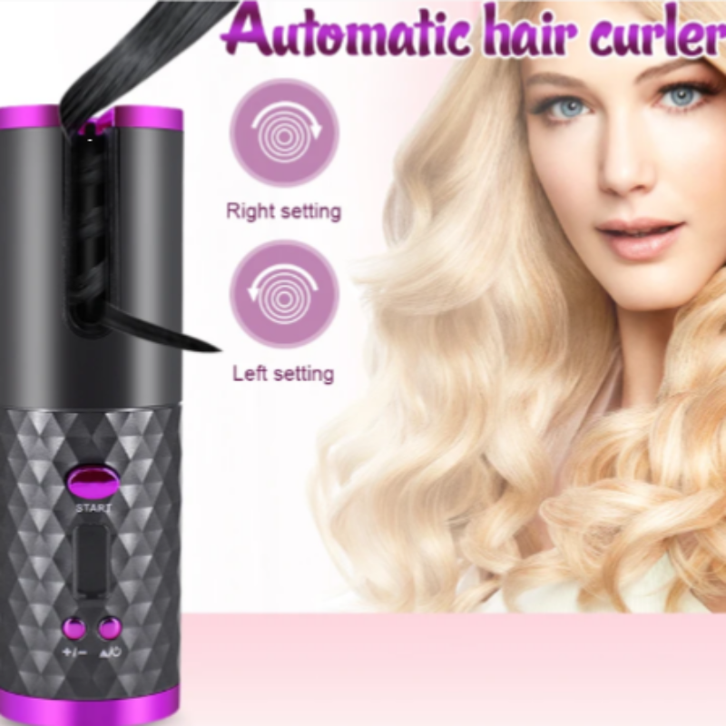 USB Rechargeable Portable Wireless Automatic Hair Curler with Anti-Scald Design