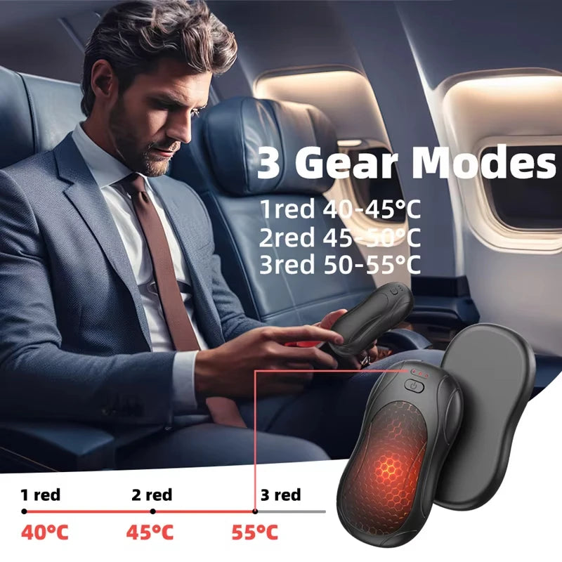 Portable Magnetic Separation Electric Hand Warmer with Three Temperature Settings