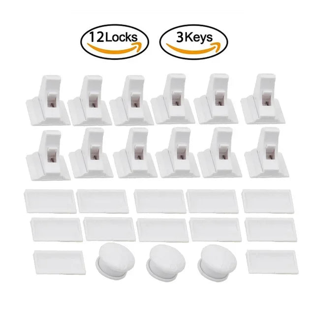 Invisible Magnetic Child Safety Lock - No Drilling or Screws Needed for Doors and Drawers