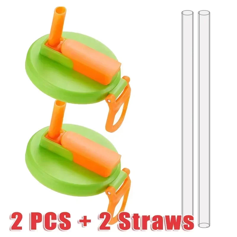 Creative Silicone Soda Can Covers with Straw - Available in 1, 2, or 4 Pieces
