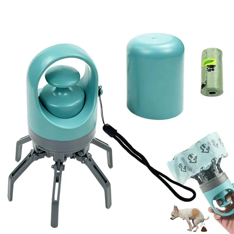 Compact Dog Waste Picker – Sanitary Pet Waste Cleaner with Bag Dispenser