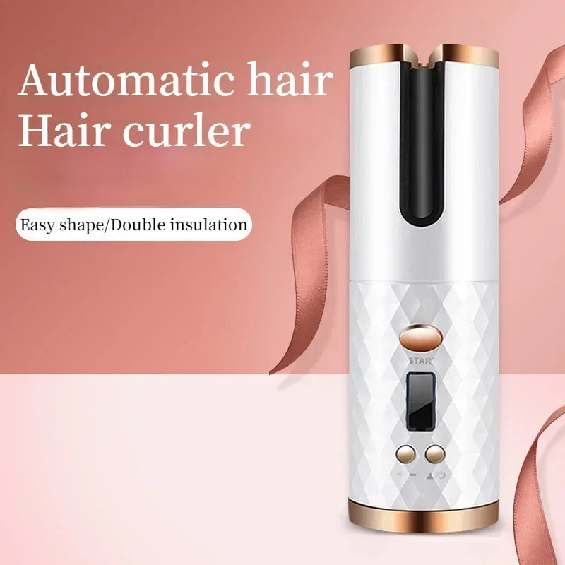 USB Rechargeable Portable Wireless Automatic Hair Curler with Anti-Scald Design