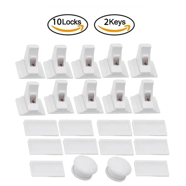 Invisible Magnetic Child Safety Lock - No Drilling or Screws Needed for Doors and Drawers