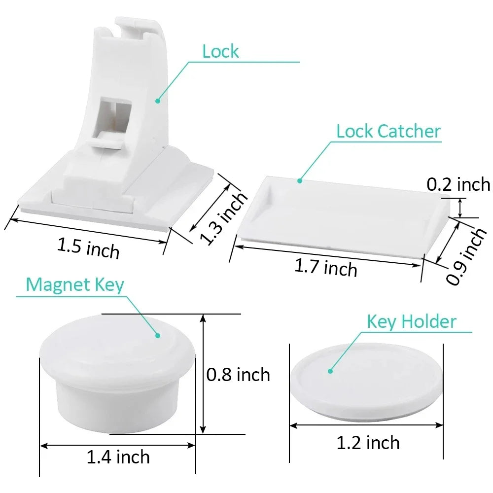 Invisible Magnetic Child Safety Lock - No Drilling or Screws Needed for Doors and Drawers
