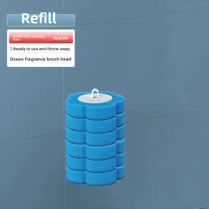 Eco-Friendly Disposable Cat Ear Toilet Brush - Wall-Mounted