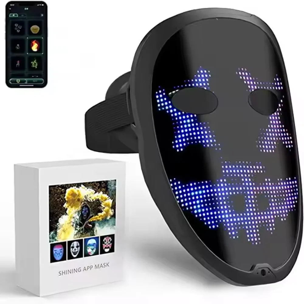 Customizable LED Face Mask: Elevate Your Halloween Style