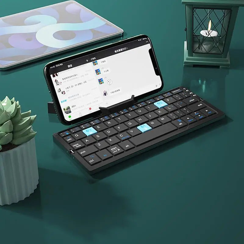 Compact B.O.W Mini Keyboard for Phones/Tablets - Slim, Lightweight, and Foldable