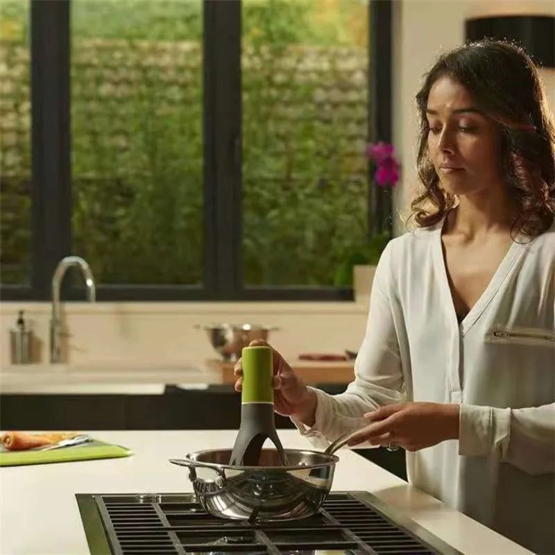 Rechargeable USB Automatic Pan Stirrer with Timer - Unique Kitchen Gadget