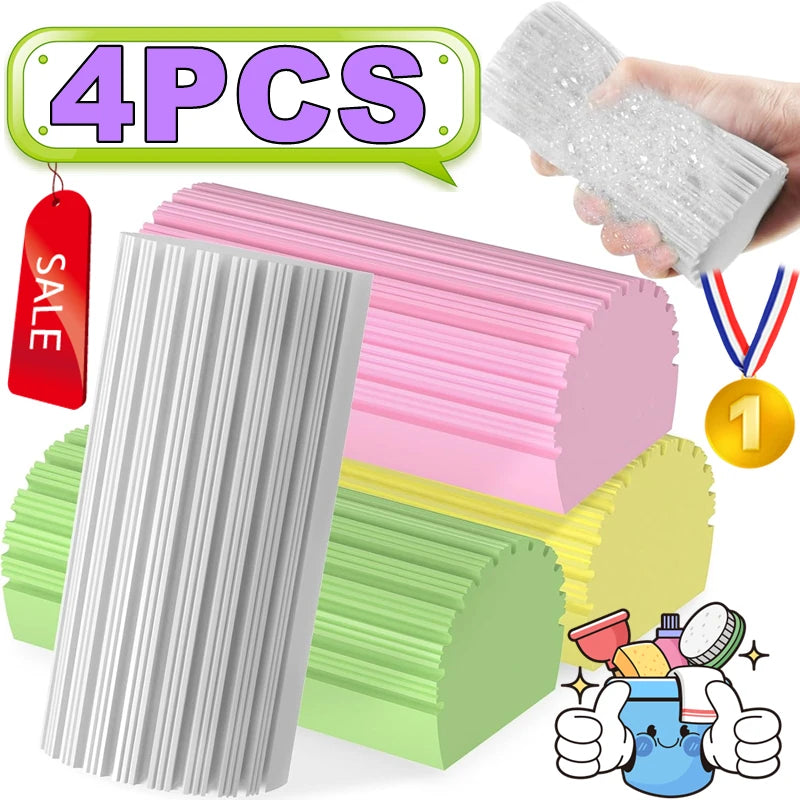 Set of 2/4 Pcs Multifunctional PVA Magic Sponge Cloths for Wet Cleaning