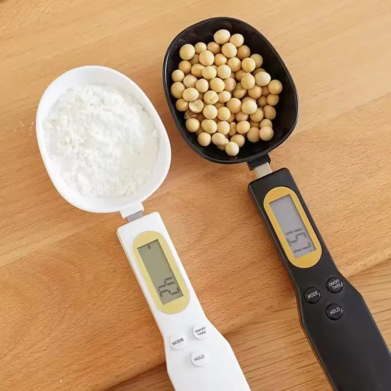 Digital Mini Spoon Scale - Electronic LCD Kitchen Scale for Measuring 0.1-500g Food Weight