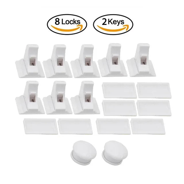 Invisible Magnetic Child Safety Lock - No Drilling or Screws Needed for Doors and Drawers