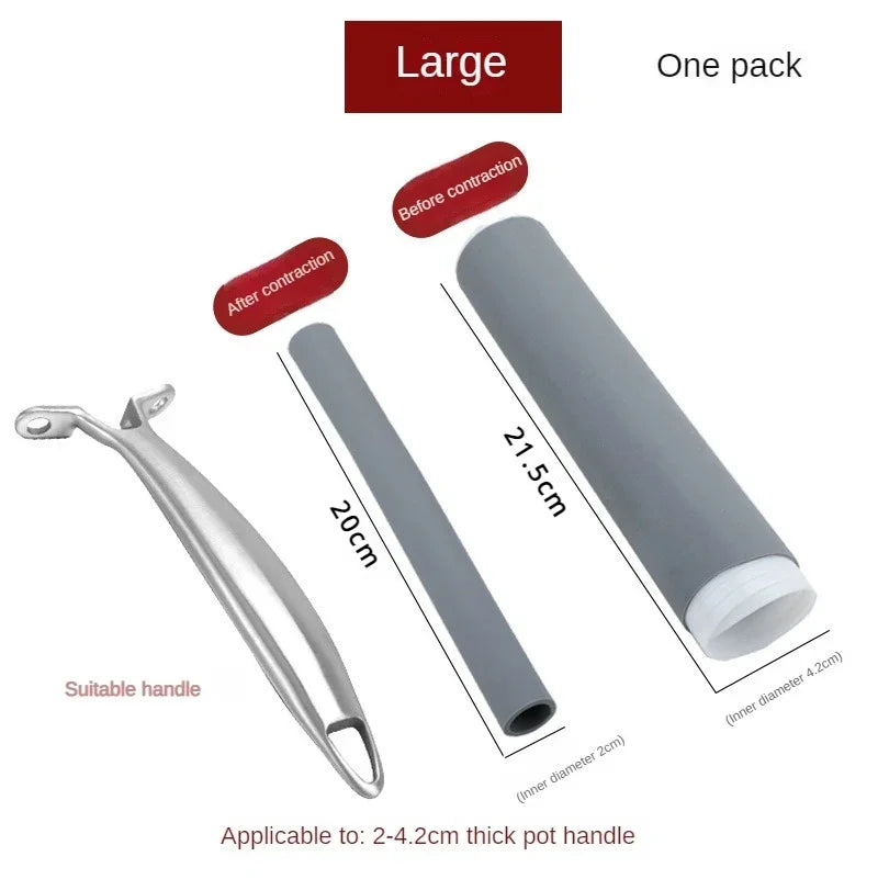 Heat-Resistant Rubber Cover for Pot Handles - Anti-Scalding Protection