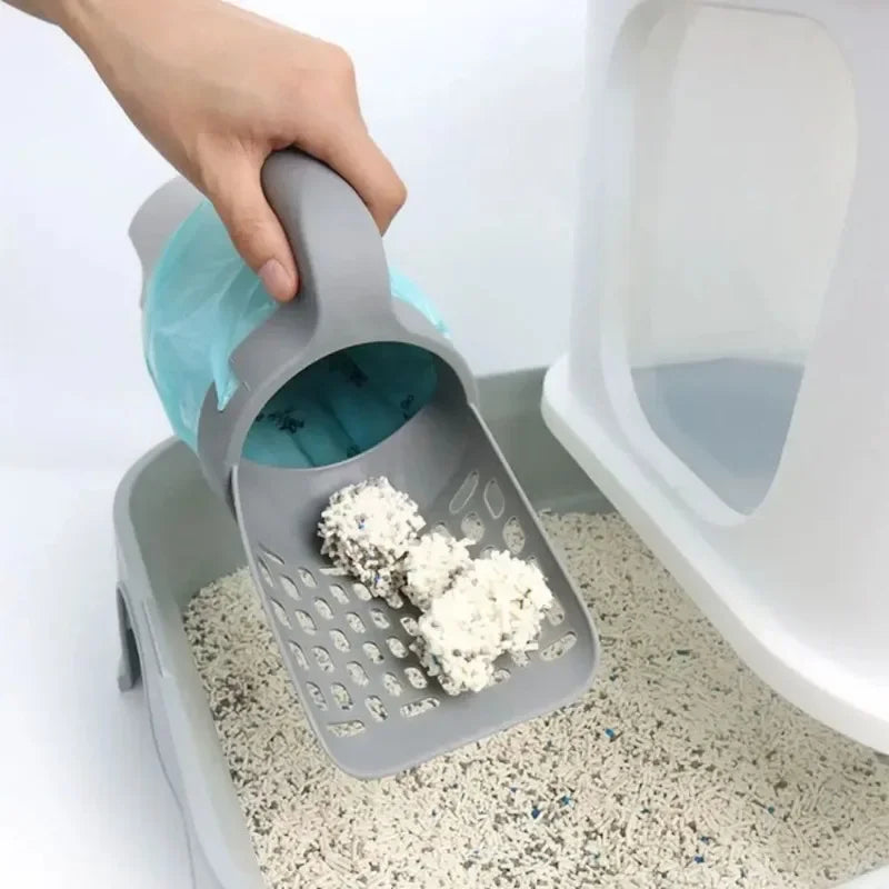 Large Capacity Plastic Cat Litter Scoop with Removable Sieve