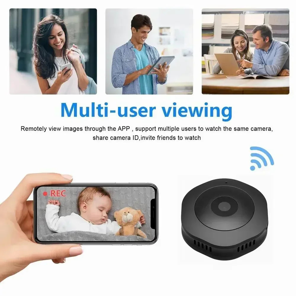 Compact 4K HD Mini Camera for Smart Home Security - Night Vision & Motion Detection