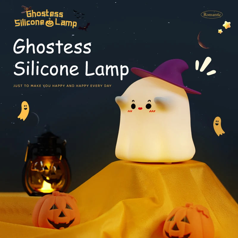 Adorable LED Silicone Table Lamp for Spooky Halloween Ambiance