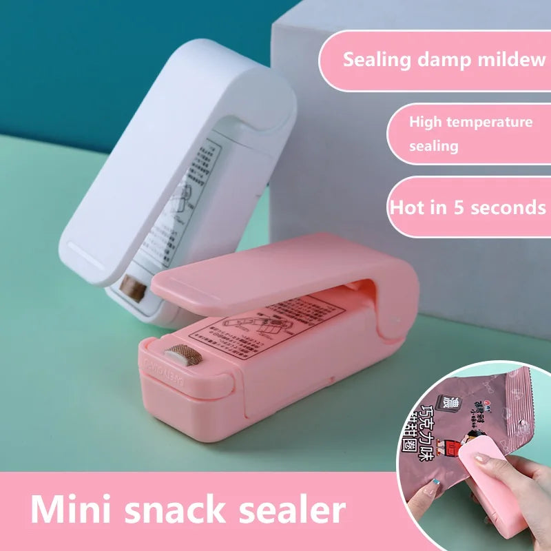Mini Heat Sealer for Plastic Food Bags - Ideal for Snacks and Opened Food Items