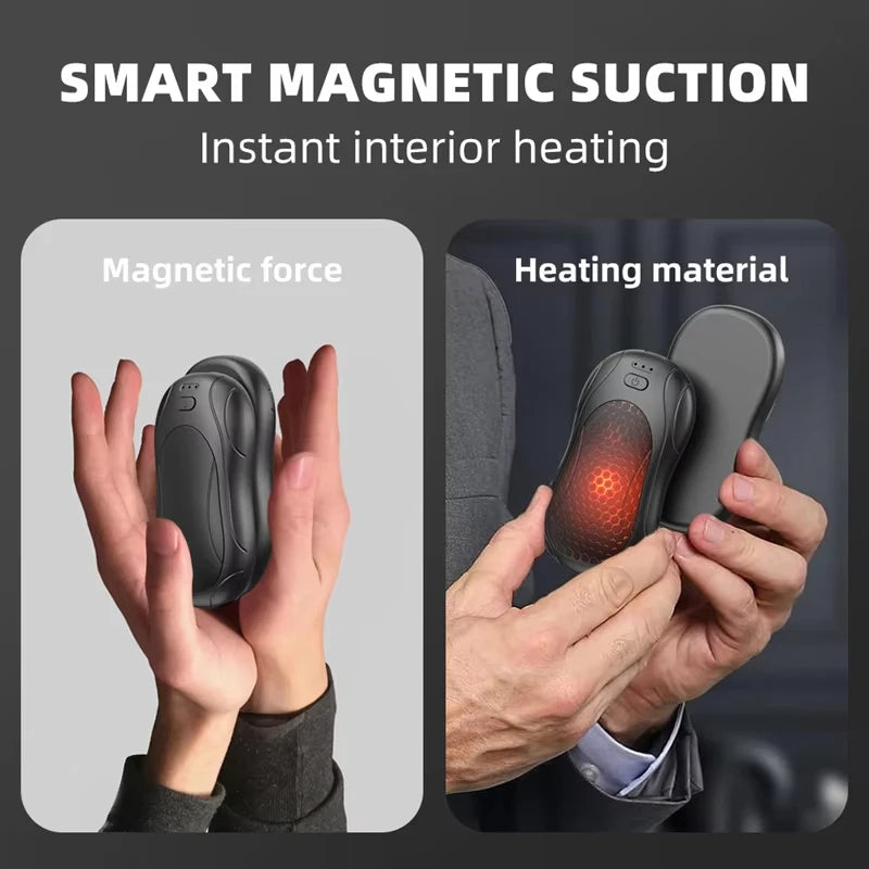 Portable Magnetic Separation Electric Hand Warmer with Three Temperature Settings